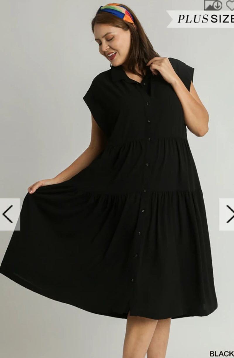 black tiered dress {missy + curvy}