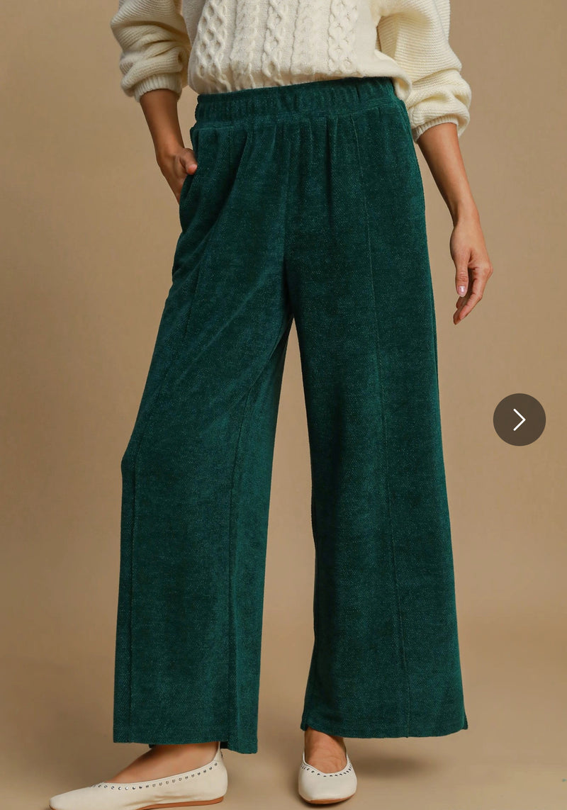green wide leg pants {small-2xl}