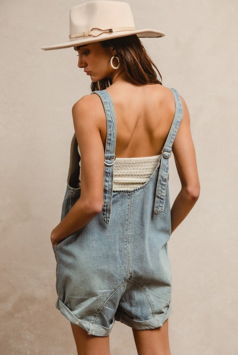 denim shortalls