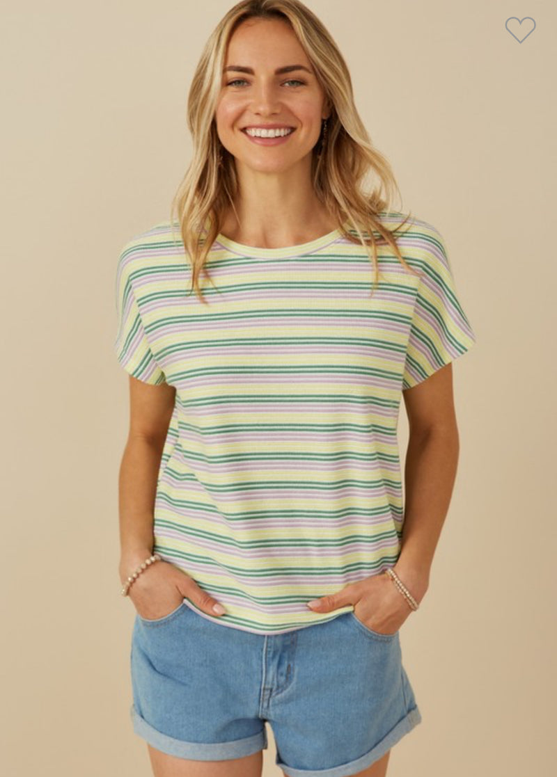 stripe boxy tee