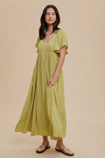 pistachio maxi dress