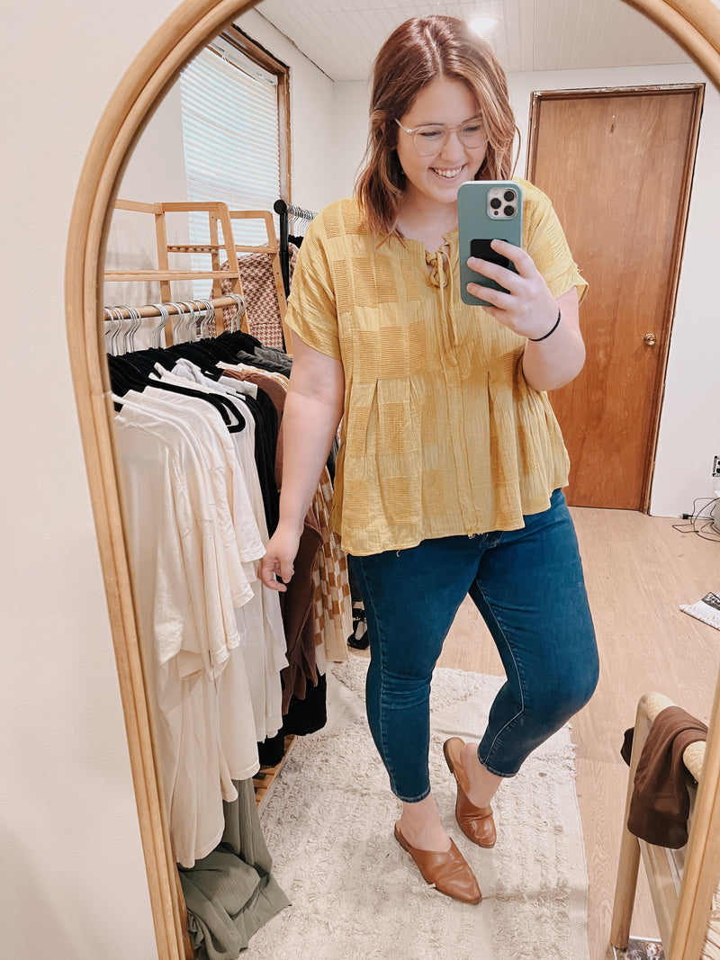 goldenrod top [missy + curvy]