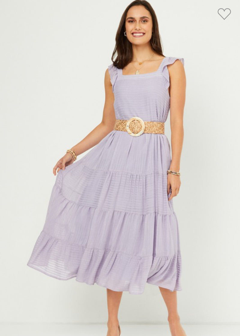 lavender tiered dress {missy + curvy}