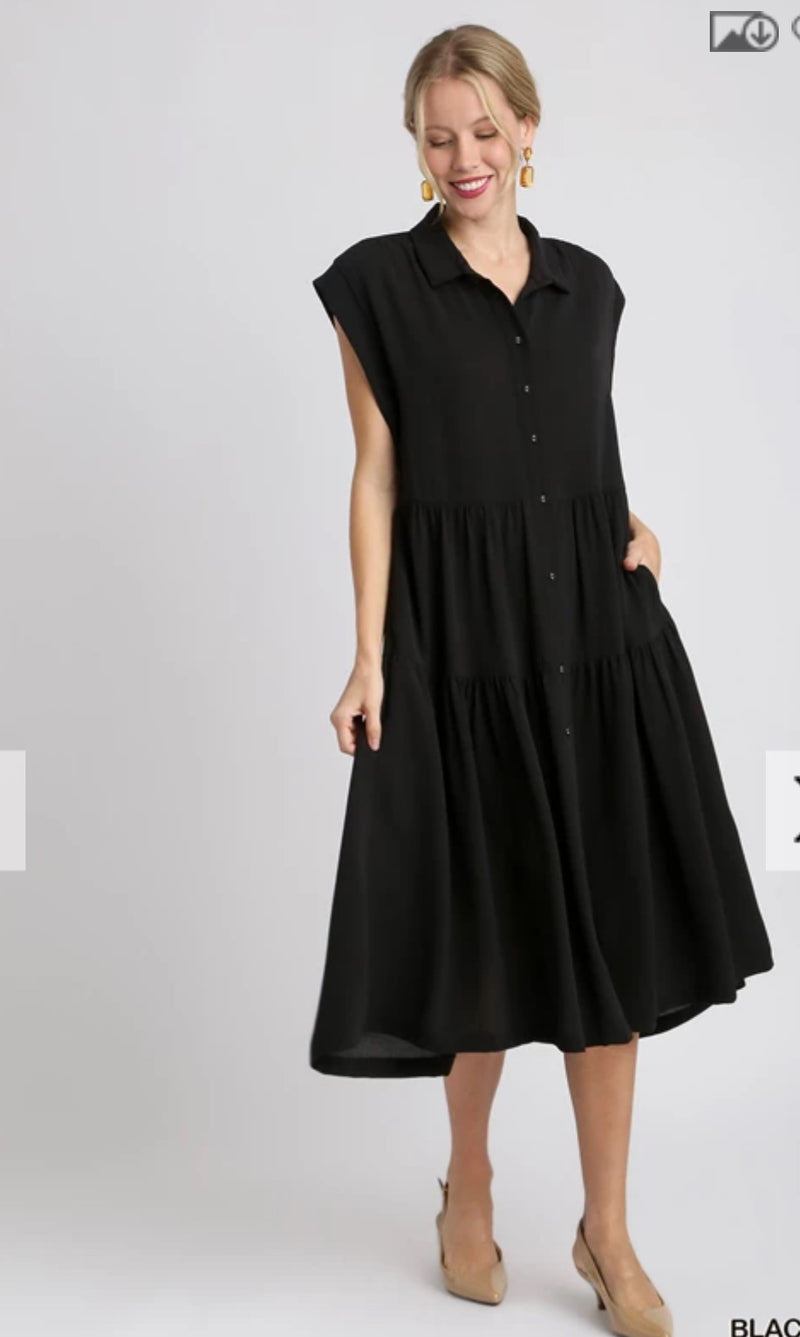 black tiered dress {missy + curvy}