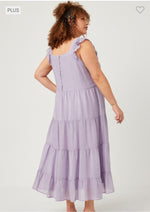 lavender tiered dress {missy + curvy}