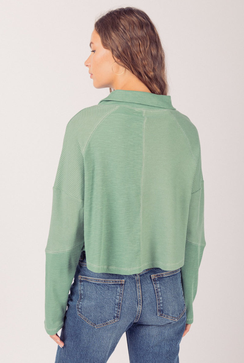 sage cropped top