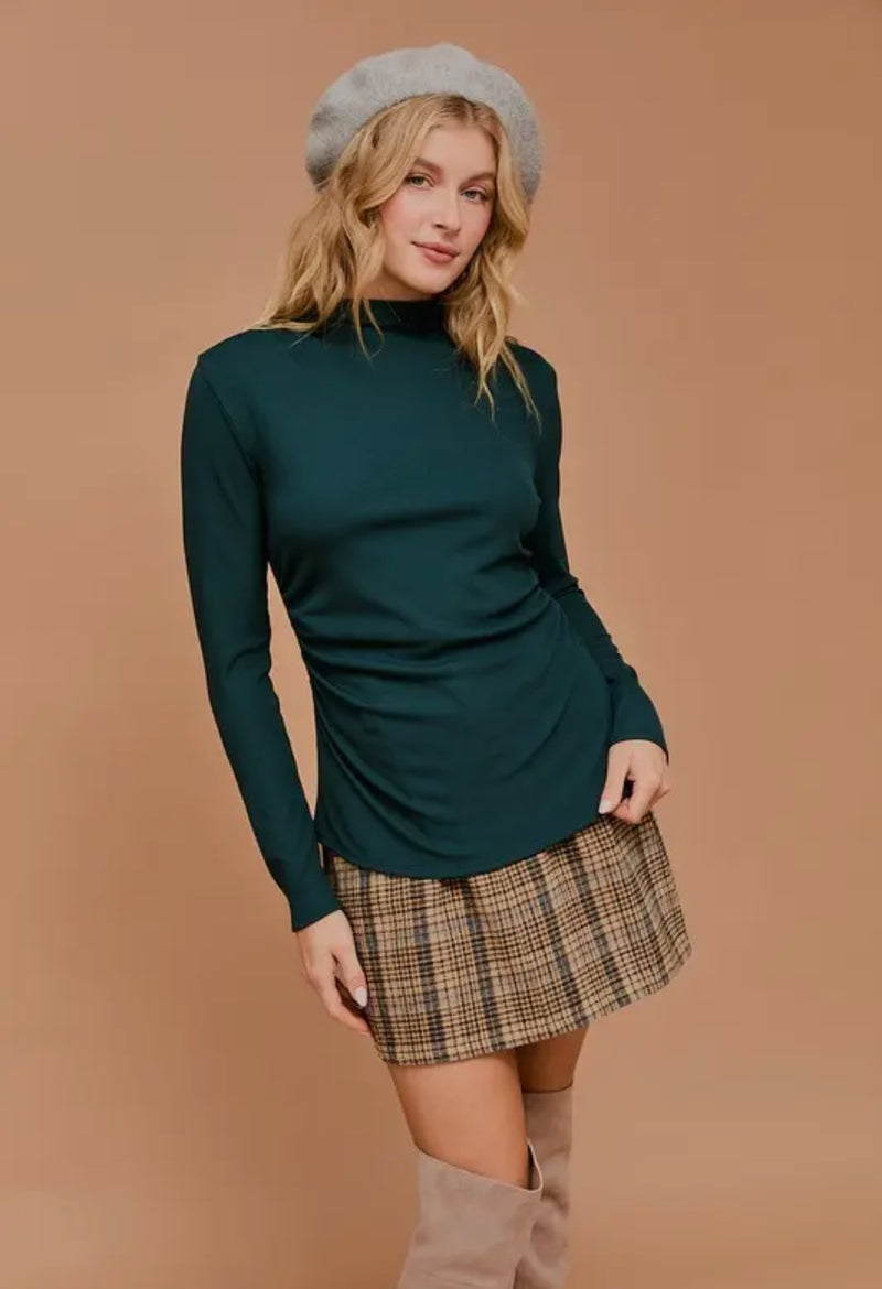 hunter green rib top