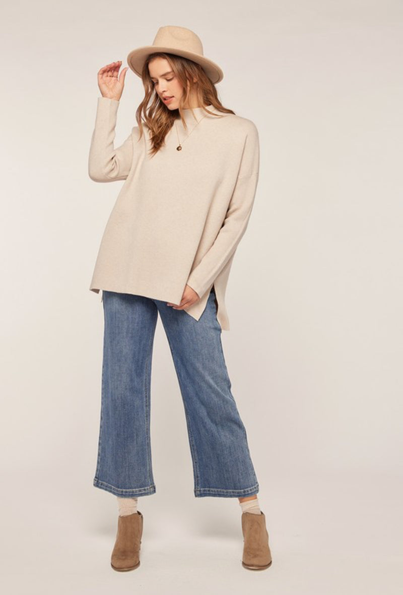 warm gray sweater