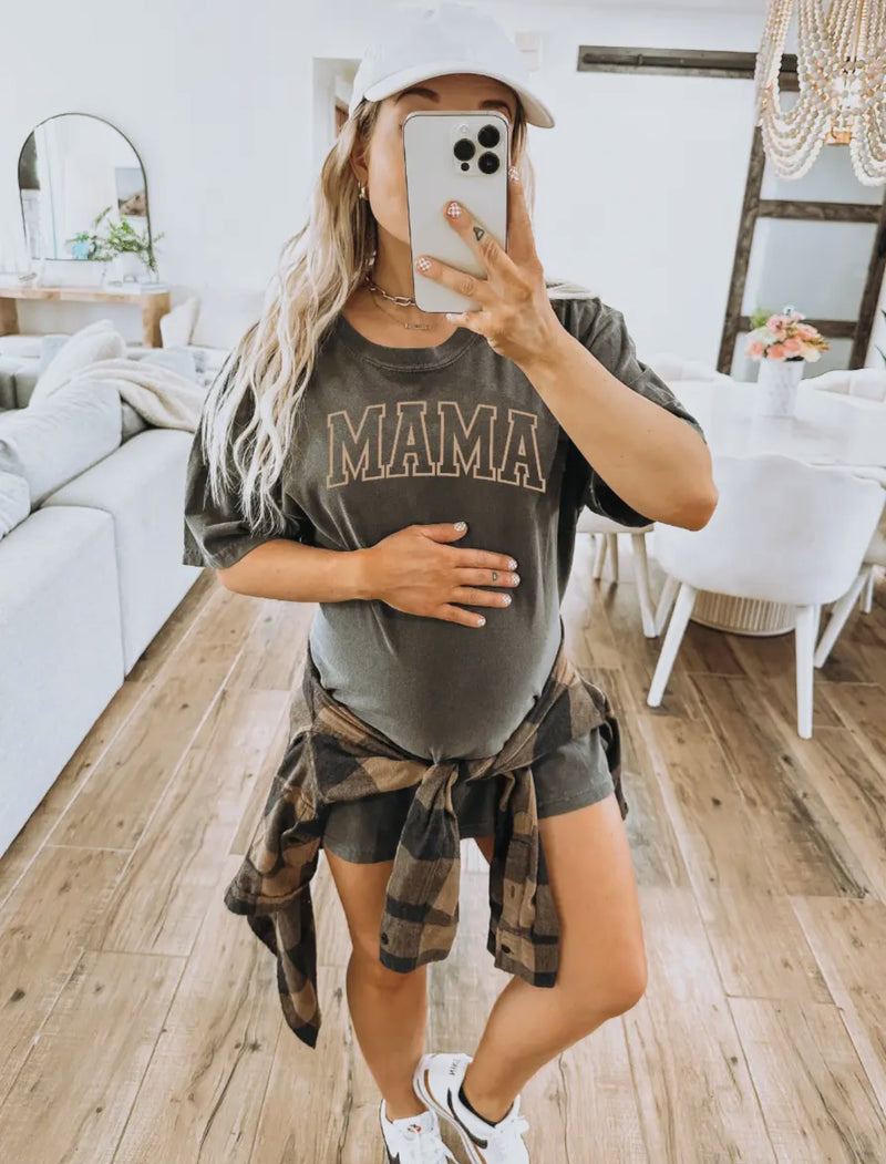 mama varsity tee