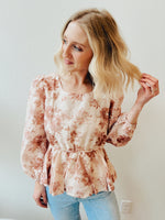 blush peplum top {missy + curvy}